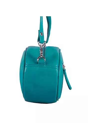 Storm London Aurora Teal Leather Cross Body Pebble Bag | Grattan