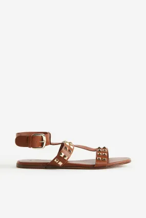 Studded sandals - Brown - Ladies | H&M GB