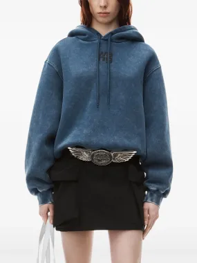 T BY ALEXANDER WANG - Women Essential Terry With Puff Paint Logo Hoodie