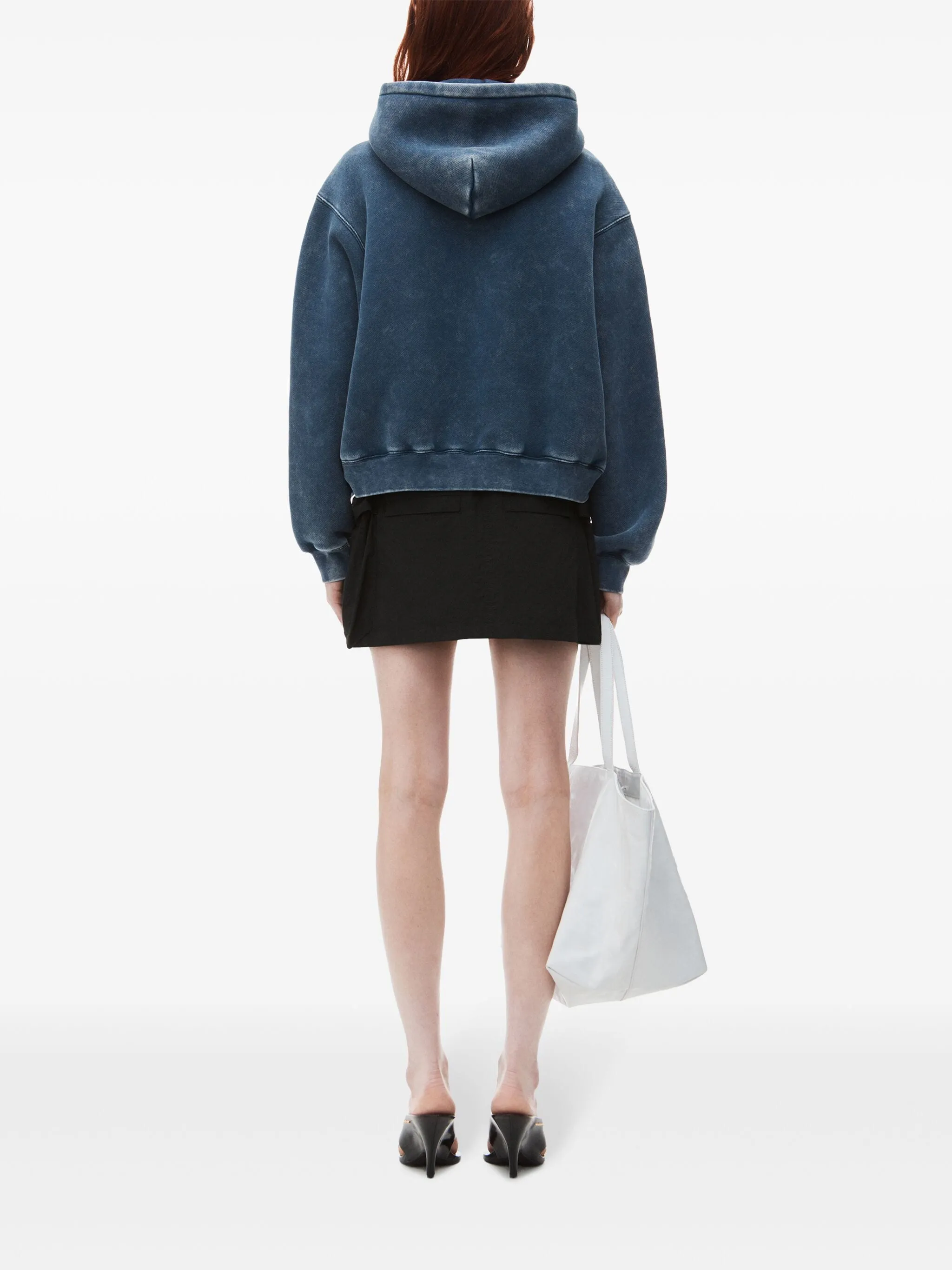 T BY ALEXANDER WANG - Women Essential Terry With Puff Paint Logo Hoodie