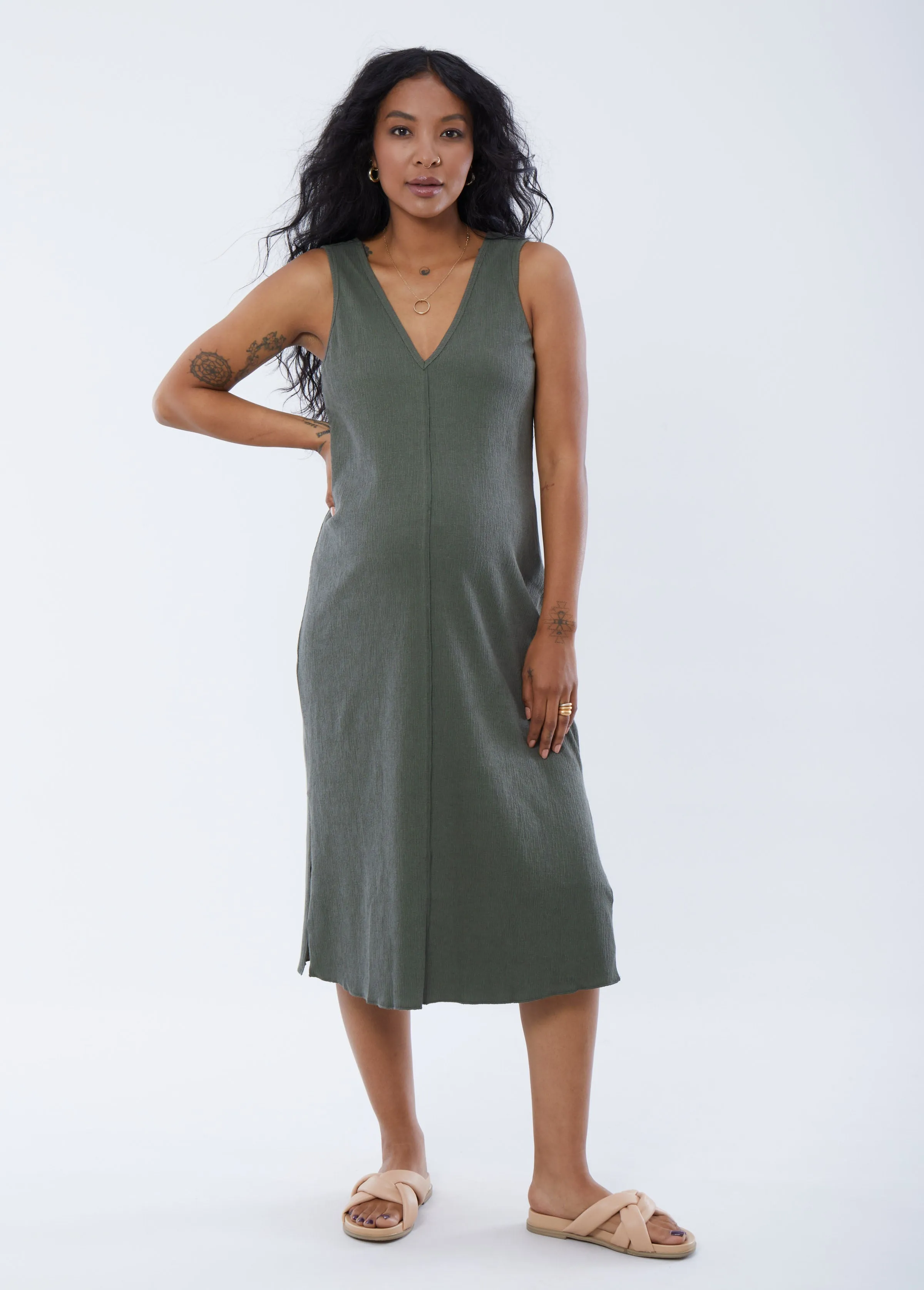 The Always On Maternity Midi Dress