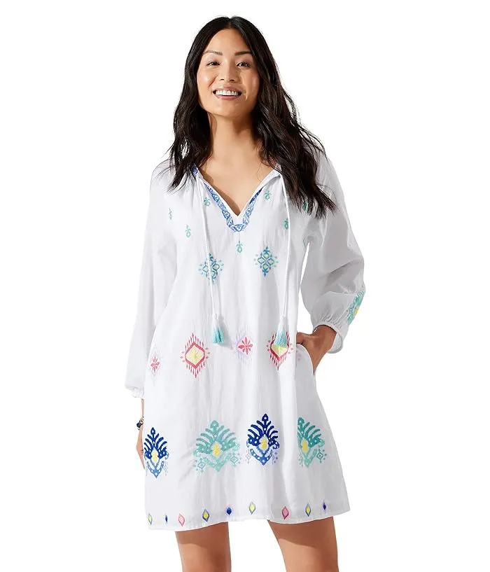 Tommy Bahama Watercolor Ikat Split-Neck Tunic