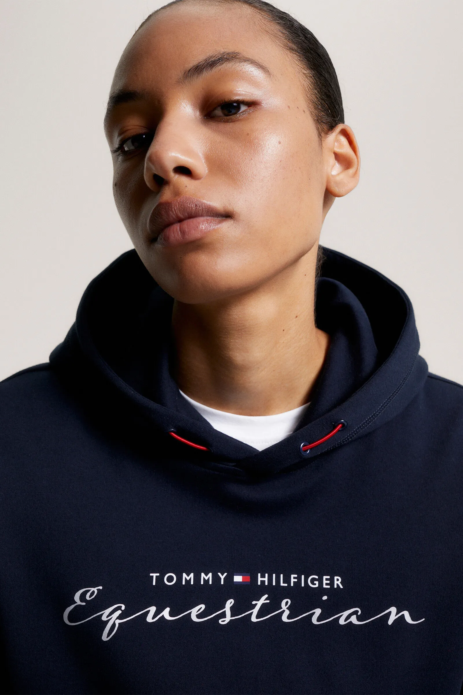 Tommy Hilfiger Equestrian Metallic Logo Women's Graphic Hoodie