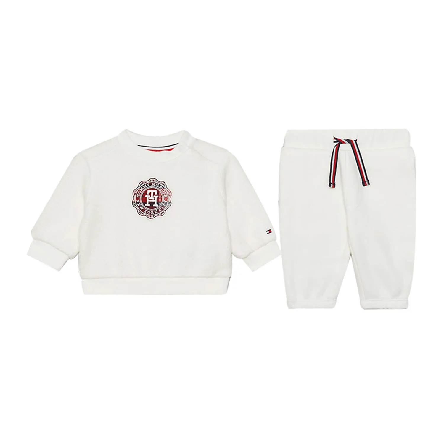 Tommy Hilfiger White Crew Neck Tracksuit And Jogging