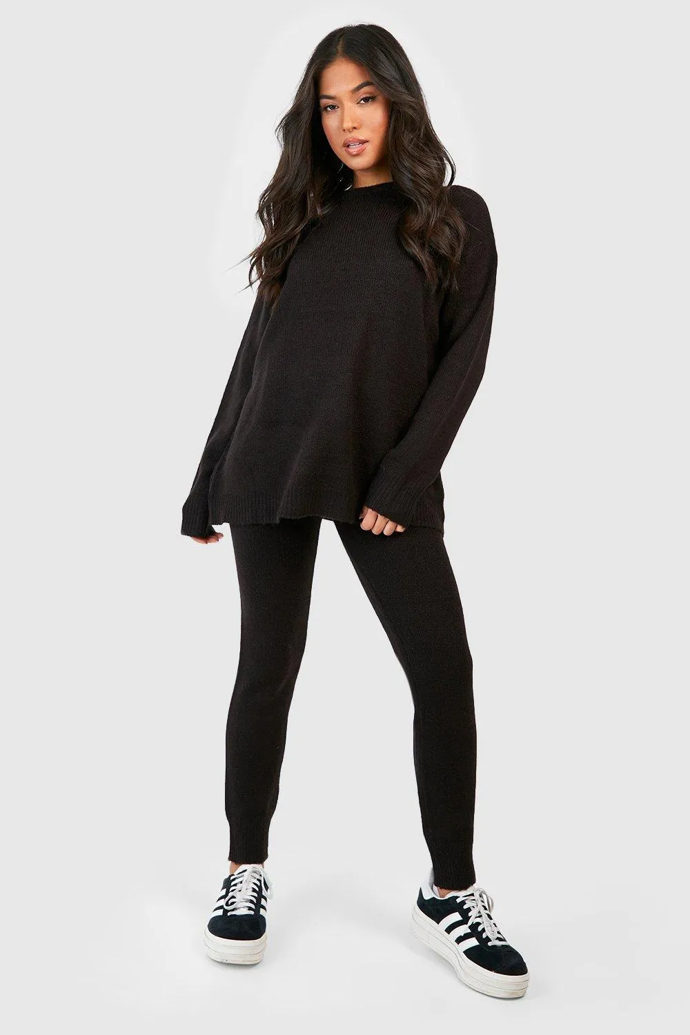 Trouser Co-ords | Petite Soft Knit Tracksuit | boohoo