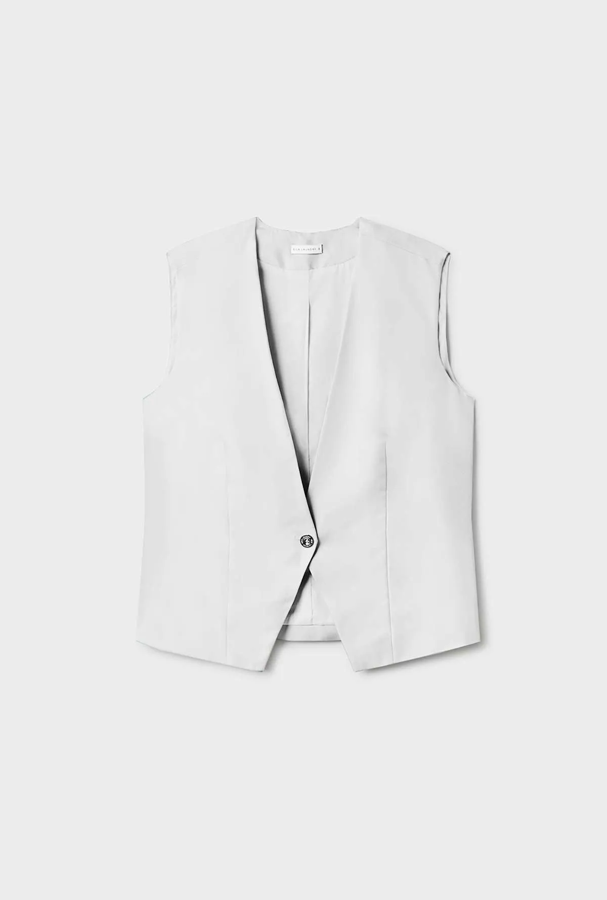 Twill Slouch Vest - White