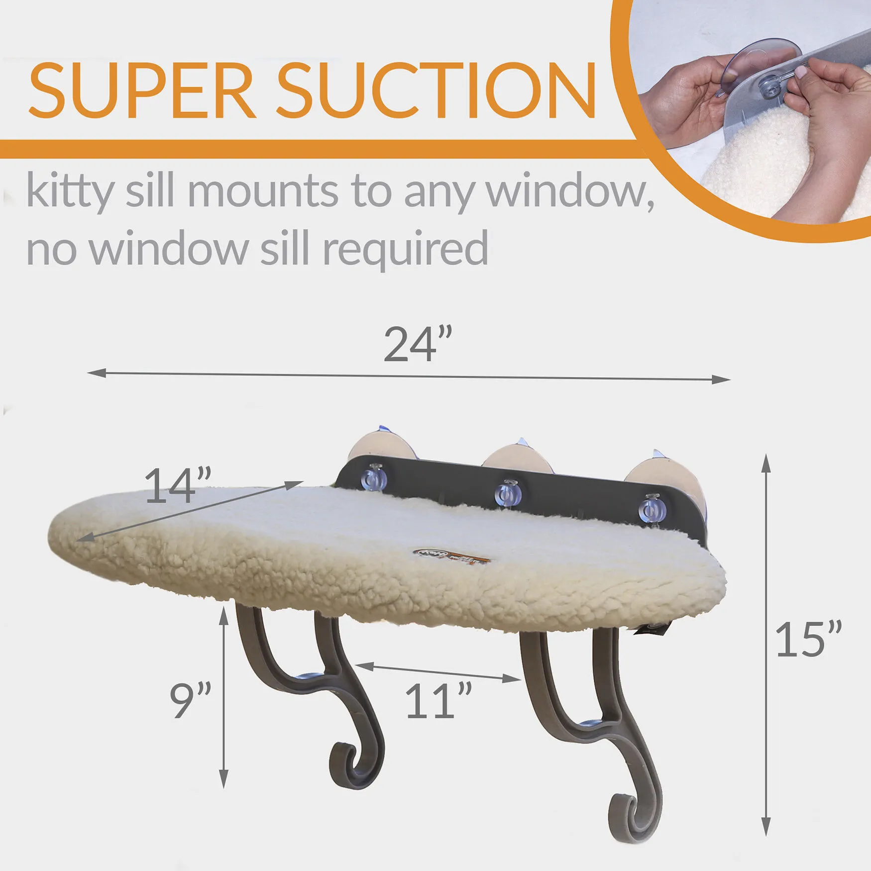 Universal Mount Kitty Cat Sill Fleece