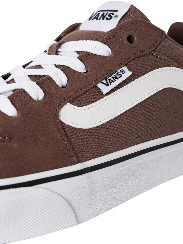 Vans Filmore Suede Trainers - Deep Taupe/White