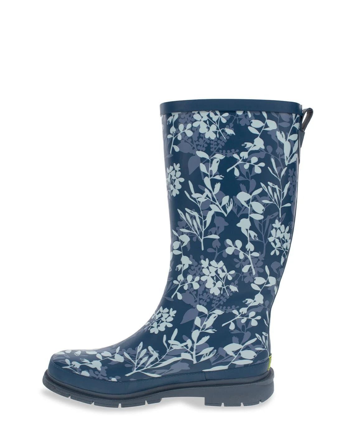 Western Chief Women's Leafy Branches Tall Rain Boot in Navy