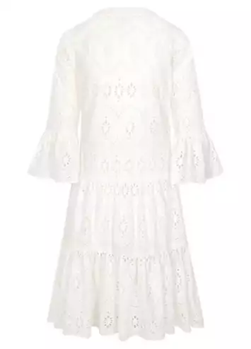 White Broderie Anglaise Tunic Dress by Together | Look Again