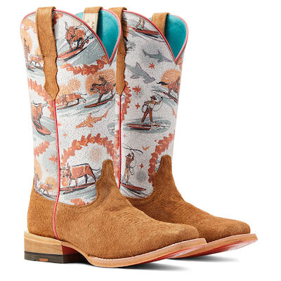 Women's Frontier Western Aloha Western Boot in Rusty/Surfing