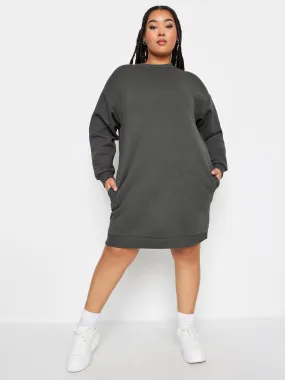 Yours Sweat Tunic Dress Slate